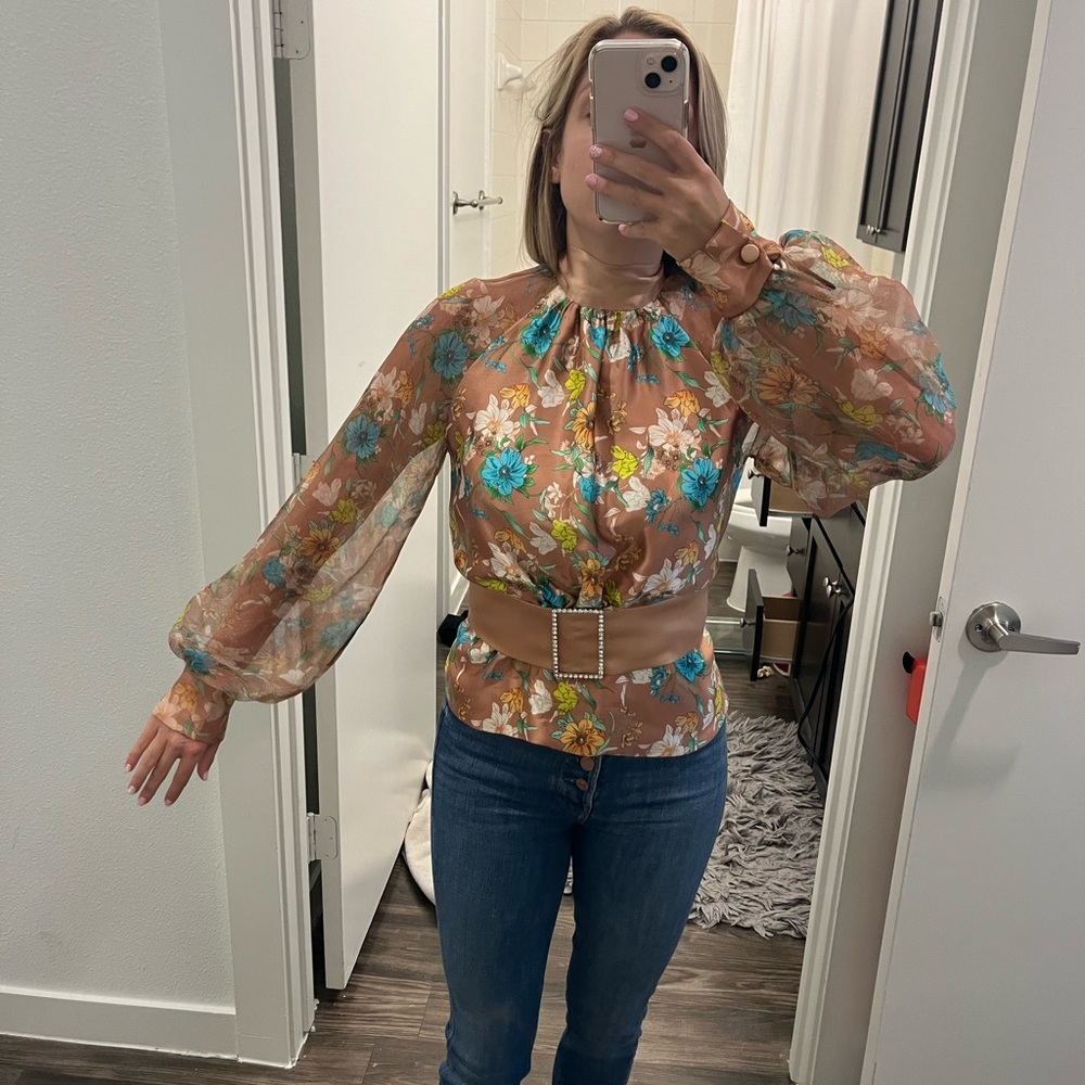 Backless Floral Top